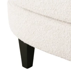 Christopher Knight Home Hartshorn Boucle Upholstered Club Chair And Ottoman Set Almond/Matte Black -Christopher Knight Home GUEST a5a09823 63be 43b8 b824 e55744f8f202