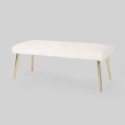 Capernaum Faux Fur Bench - Christopher Knight Home -Christopher Knight Home GUEST a64fe17d a6bf 4e7c af53 dfe620fa0a1e