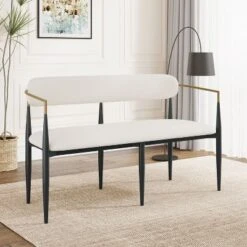 Christopher Knight Home Ingrid Modern Iron Frame Upholstered 55" Loveseat With Open Curved Back 19 Christopher Knight Home Ingrid Modern Iron Frame Upholstered 55" Loveseat With Open Curved Back -Christopher Knight Home GUEST a69e92f7 5ae1 4d4d a0f5 e77da6c54333