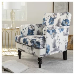 Boaz Upholstered Club Chair - Floral Print - Christopher Knight Home -Christopher Knight Home GUEST a7b15c03 4271 4b00 afda 607674e413c4