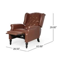 Walter Contemporary Tufted Recliner Cognac Brown/Dark Brown - Christopher Knight Home -Christopher Knight Home GUEST a7c06487 4c5e 4882 ad0b 3c2942a794dd