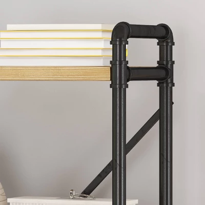 Greenwood Industrial Iron Four Shelf Bookcase - Christopher Knight Home 4 Greenwood Industrial Iron Four Shelf Bookcase - Christopher Knight Home - Image 2