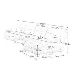 Christopher Knight Home Kelly Modular Chenille Upholstery 173.2" Sectional Sofa With Ottomans 14 Christopher Knight Home Kelly Modular Chenille Upholstery 173.2" Sectional Sofa With Ottomans -Christopher Knight Home GUEST a88465d6 3b94 489c 9686 d17f394e31d3
