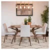 5pc Orrin Dining Set Natural Walnut/Light Beige - Christopher Knight Home -Christopher Knight Home GUEST aa63c354 adf1 4fee 9dc3 e17ab615a861
