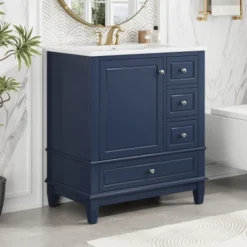 Christopher Knight Home Thomas 30" Bathroom Vanity With Sink, One Door With Shelf And Three Drawers 31 Christopher Knight Home Thomas 30" Bathroom Vanity With Sink, One Door With Shelf And Three Drawers -Christopher Knight Home GUEST aa676daa a841 4141 a622 186f86a1ba89