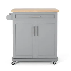 Batavia Contemporary Kitchen Cart With Wheels - Christopher Knight Home -Christopher Knight Home GUEST abc8bea3 b293 4157 baf0 792de432a406