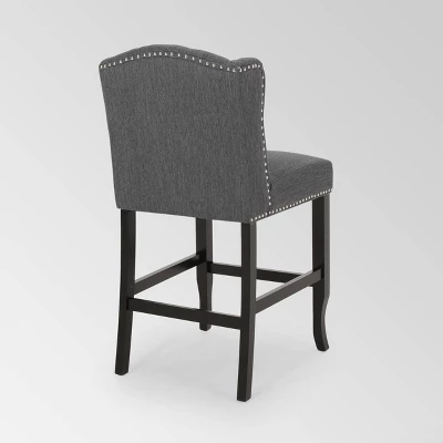 Set Of 2 Foxcroft Wingback Counter Height Barstools - Christopher Knight Home 5 Set Of 2 Foxcroft Wingback Counter Height Barstools - Christopher Knight Home - Image 3
