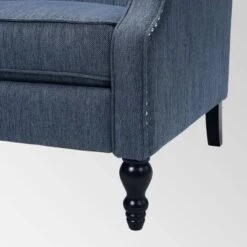 Apaloosa Oversized Wingback Press-Back Recliner Navy Blue - Christopher Knight Home: Tufted, Nailhead Trim, Polyester -Christopher Knight Home GUEST ae11a7ba 69d2 4de5 af84 df88177b4be8
