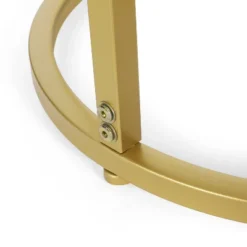 Ingersol Modern Glam C Shaped End Table White/Gold - Christopher Knight Home -Christopher Knight Home GUEST aec84aa8 9f28 4861 a6b4 cb25e388876d