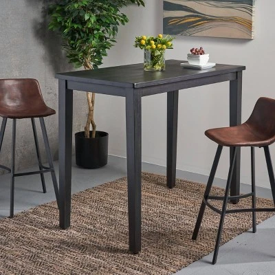 51" Broughton Rectangle Contemporary Bar Height Table Dark Gray - Christopher Knight Home 3 51" Broughton Rectangle Contemporary Bar Height Table Dark Gray - Christopher Knight Home