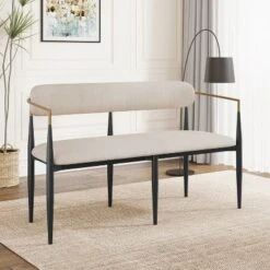 Christopher Knight Home Ingrid Modern Iron Frame Upholstered 55" Loveseat With Open Curved Back 20 Christopher Knight Home Ingrid Modern Iron Frame Upholstered 55" Loveseat With Open Curved Back -Christopher Knight Home GUEST b0095d77 db3e 4fb7 a8a2 a5079881b5f0