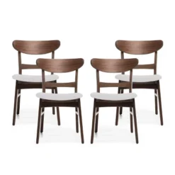 Christopher Knight Home Isador Mid Century Modern Upholstered Rubberwood Dining Chairs (Set Of 4) 20 Christopher Knight Home Isador Mid Century Modern Upholstered Rubberwood Dining Chairs (Set Of 4) -Christopher Knight Home GUEST b09b0576 5b84 4efe 8df3 8e0c1cc6d986