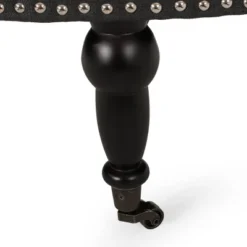 Cimarron Contemporary Round Ottoman With Rolling Casters - Christopher Knight Home -Christopher Knight Home GUEST b23e00c4 02b7 42cc b924 dc063fad7a69