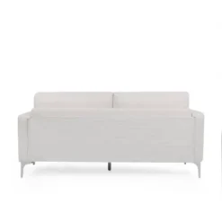 Dallin Contemporary Fabric 3 Seater Sofa Beige/Silver - Christopher Knight Home -Christopher Knight Home GUEST b247b9f2 61a2 4371 97ff 7b7aa0797d07