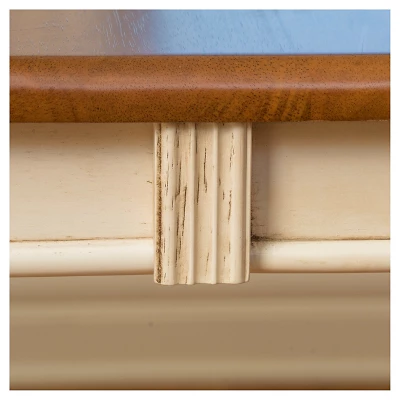 Clearwater Drop Leaf Dining Table Dark Oak/White - Christopher Knight Home 4 Clearwater Drop Leaf Dining Table Dark Oak/White - Christopher Knight Home - Image 2