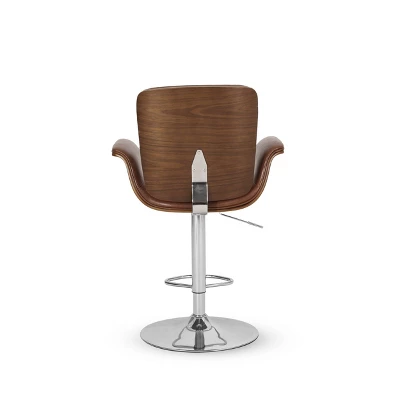 2pc Romer Mid Century Modern Bentwood Adjustable Swivel Counter Height Barstools - Christopher Knight Home 9 2pc Romer Mid Century Modern Bentwood Adjustable Swivel Counter Height Barstools - Christopher Knight Home - Image 7