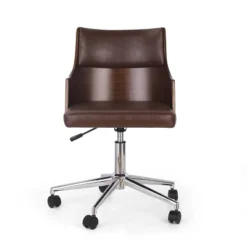 Rhine Mid-Century Modern Upholstered Swivel Office Chair - Christopher Knight Home -Christopher Knight Home GUEST b694acc5 f3c3 45e2 acbc 9206b7714c67