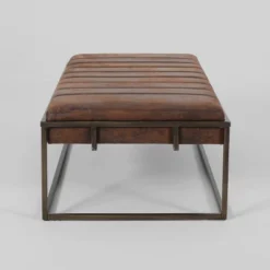 Magdalene Modern Fabric Ottoman Bench Brown - Christopher Knight Home -Christopher Knight Home GUEST b72c9194 cefd 4787 9edb a04e9b8a573f