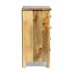 Sandia Handcrafted Boho 4 Drawer Mango Wood Nightstand Natural/White - Christopher Knight Home -Christopher Knight Home GUEST b97a2f62 1bfa 463e a1fa 9e30c5b956a8