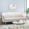 Reitz Modern Glam Velvet Channel Stitch 3 Seater Shell Sofa - Christopher Knight Home 1 Reitz Modern Glam Velvet Channel Stitch 3 Seater Shell Sofa - Christopher Knight Home -Christopher Knight Home GUEST b985330b e925 497f 9222 f73ce4912f6c