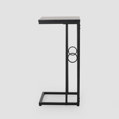 Set Of 2 Bader Modern C-Shaped Side Table Black - Christopher Knight Home 4 Set Of 2 Bader Modern C-Shaped Side Table Black - Christopher Knight Home - Image 2