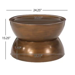 Minkler Modern Iron Hourglass Brushed Antique Coffee Table - Christopher Knight Home -Christopher Knight Home GUEST babfcd83 127a 4971 8f7a 22c22e5b3b29