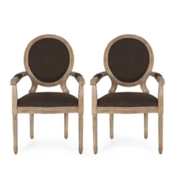 Set Of 2 Judith French Country Wood Upholstered Dining Chairs - Christopher Knight Home -Christopher Knight Home GUEST bb1a1443 e2ef 46a6 b184 15ff536d57eb