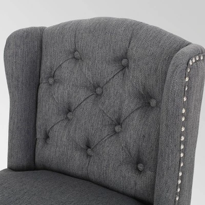 Set Of 2 Foxcroft Wingback Counter Height Barstools - Christopher Knight Home 6 Set Of 2 Foxcroft Wingback Counter Height Barstools - Christopher Knight Home - Image 4