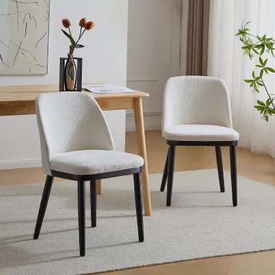 Christopher Knight Home Horizon Mid-Century Modern Upholstered Dining Chairs With Curved Backrest (Set Of 2) 11 Christopher Knight Home Horizon Mid-Century Modern Upholstered Dining Chairs With Curved Backrest (Set Of 2) - Image 9