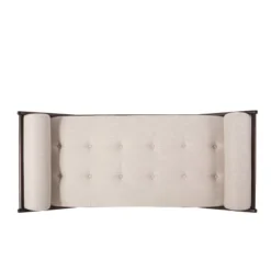 Rayle Contemporary Tufted Chaise Lounge With Rolled Accent Pillows - Christopher Knight Home -Christopher Knight Home GUEST bee12a12 b8ac 4721 8b1c 07106859cfe1