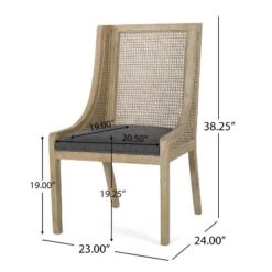 Christopher Knight Home Set Of 2 Maurers Cane And Wood Upholstered Dining Chairs Charcoal/Natural 15 Christopher Knight Home Set Of 2 Maurers Cane And Wood Upholstered Dining Chairs Charcoal/Natural -Christopher Knight Home GUEST bf003170 93b6 48e2 a496 f99538e7aaa5