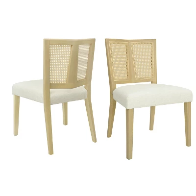 Christopher Knight Home Hassan Rubberwood Upholstered Dining Chairs With Cane Webbing(Set Of 2) 12 Christopher Knight Home Hassan Rubberwood Upholstered Dining Chairs With Cane Webbing(Set Of 2) - Image 10