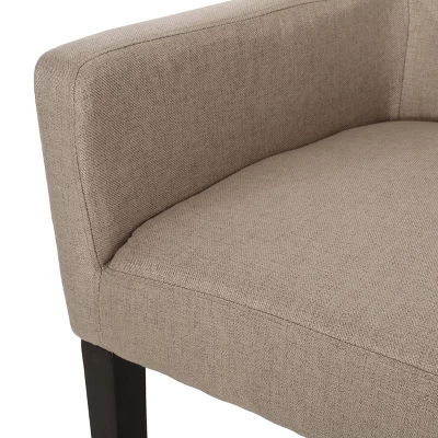 Mcclure Contemporary Upholstered Armchair Taupe/Espresso - Christopher Knight Home 8 Mcclure Contemporary Upholstered Armchair Taupe/Espresso - Christopher Knight Home - Image 6