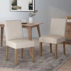 Set Of 2 Kuna Contemporary Upholstered Dining Chairs - Christopher Knight Home