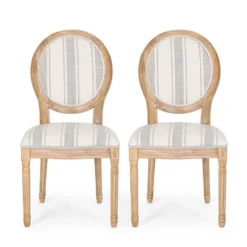 Set Of 2 Phinnaeus French Country Fabric Dining Chairs - Christopher Knight Home -Christopher Knight Home GUEST c073772e 9b90 48f6 9348 87b144e26c46