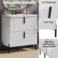 Christopher Knight Home Sephera Modern 30" Bathroom Vanity With Ceramic Sink And Drawers 16 Christopher Knight Home Sephera Modern 30" Bathroom Vanity With Ceramic Sink And Drawers -Christopher Knight Home GUEST c083ccf2 345d 4c1d beb4 f2d1d8d8b4ff