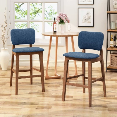 Set Of 2 Fessenden Barstools Dark Blue - Christopher Knight Home 4 Set Of 2 Fessenden Barstools Dark Blue - Christopher Knight Home - Image 2