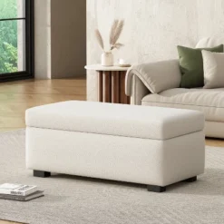 Christopher Knight Home Kalysta Contemporary Rubberwood Upholstered Rectanglar Storage Ottoman -Christopher Knight Home GUEST c2892d47 24b0 47d8 8649 9e66a745dee7