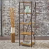 Roney 17" Bookcase With Rustic Metal Finished Iron Accents - Natural - Christopher Knight Home -Christopher Knight Home GUEST c3366615 ea8d 4f74 96bb e465f7f54184