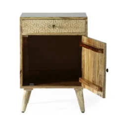Lytle Boho Handcrafted Mango Wood Nightstand With Storage Natural - Christopher Knight Home 14 Lytle Boho Handcrafted Mango Wood Nightstand With Storage Natural - Christopher Knight Home -Christopher Knight Home GUEST c6b220cf 1e08 47c8 9ab9 635e76a11a99