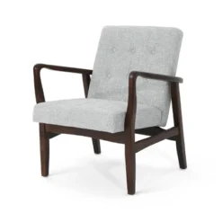 Marcola Mid Century Modern Upholstered Wood Framed Club Chair - Christopher Knight Home -Christopher Knight Home GUEST c6bf3af8 23c4 446f b6f6 1f63d2925284