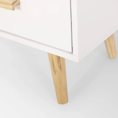 Payson Mid-Century Modern 3 Drawer Tiered Cabinet Matte White - Christopher Knight Home 7 Payson Mid-Century Modern 3 Drawer Tiered Cabinet Matte White - Christopher Knight Home - Image 5