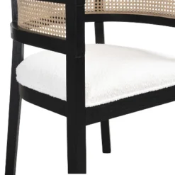 Christopher Knight Home Cinnabar 19.75" Seat Height Upholstered Rubberwood Tub Dining Chairs With Cane Back(Set Of 2) -Christopher Knight Home GUEST c7339dc3 5a6d 49f1 a0be 2cb5bffd212e 1