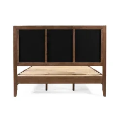 Christopher Knight Home Aura Acacia Wood Upholstered Bed Frame With Headboard And Footboard -Christopher Knight Home GUEST c7c2bba7 a05f 414c b92f 16715a8d0420