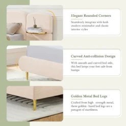 Christopher Knight Home Lindis Modern Upholstered Bed With 2 Built-in Shelves -Christopher Knight Home GUEST c8522cea aa80 45d9 b062 7c0d29a3ccfe