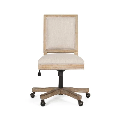 Sandine Rustic Upholstered Swivel Office Chair - Christopher Knight Home 13 Sandine Rustic Upholstered Swivel Office Chair - Christopher Knight Home - Image 11
