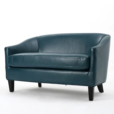 Justine Faux Leather Loveseat - Christopher Knight Home 9 Justine Faux Leather Loveseat - Christopher Knight Home - Image 7