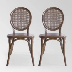 Set Of 2 Chrystie Rattan Dining Chair - Christopher Knight Home -Christopher Knight Home GUEST c9ce5c09 3d6a 416a b182 a2a94265316c