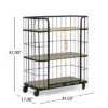 Colwill Modern Industrial Handcrafted Mango Wood Kitchen Cart With Wheels Natural/Black - Christopher Knight Home -Christopher Knight Home GUEST c9d9d214 b239 45b7 9f5e 82891c41c011