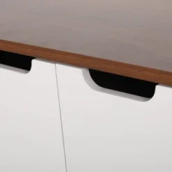 Pickfair Mid-Century Modern 2 Door Cabinet Walnut/White - Christopher Knight Home -Christopher Knight Home GUEST caee0aec 9613 4c59 a656 af6ee7f6963f